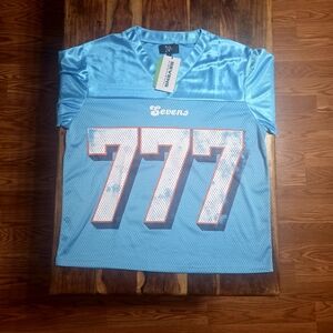 Triple 7's Men’s Light Blue Mesh Jersey